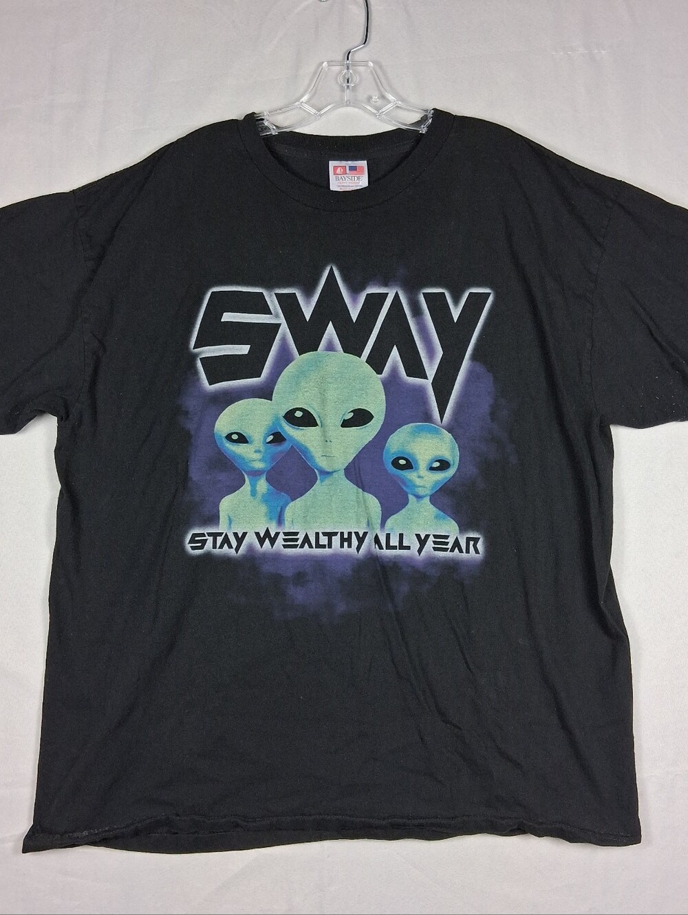 Vintage Sway Shirt Men's XXL Stay Wealthy All Year Bayside Heavyweight USA 90s